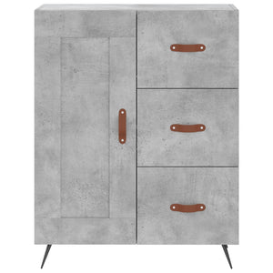 Credenza Grigio Cemento 69,5x34x180 cm in Legno Multistrato 3195991