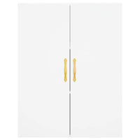 Credenza-Buffet-Armadio da cucina Bianca 69,5x34x180 cm in Legno Multistrato 518462