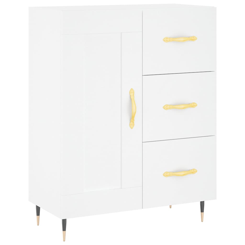 vidaXL Credenza Bianca 69,5x34x180 cm in Legno Multistrato