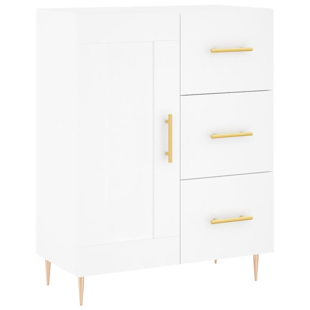 vidaXL Credenza Bianca 69,5x34x180 cm in Legno Multistrato