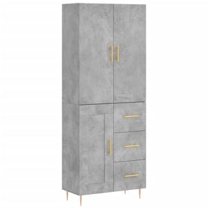 Credenza Grigio Cemento 69,5x34x180 cm in Legno Multistrato 3196007