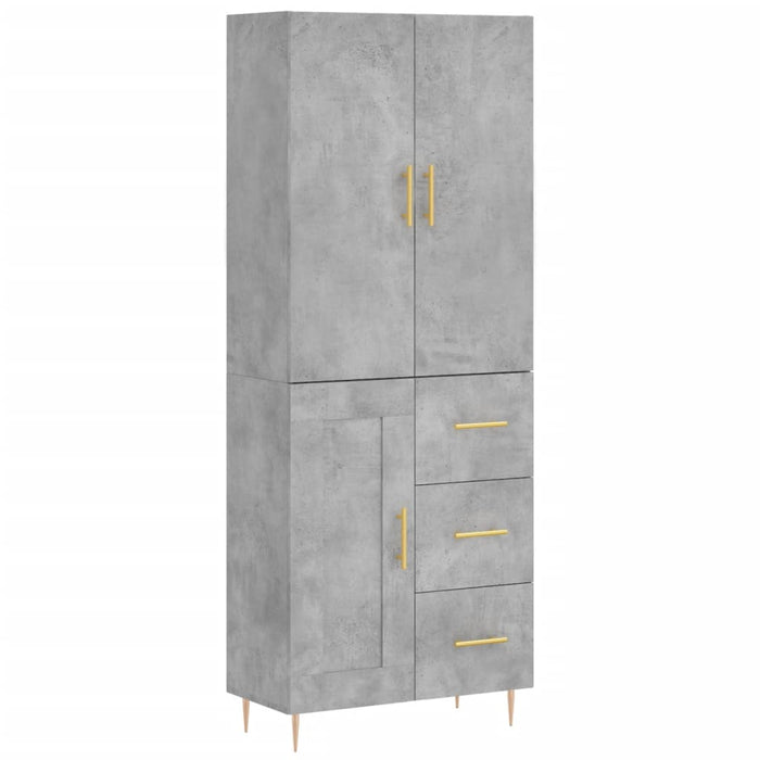 Credenza Grigio Cemento 69,5x34x180 cm in Legno Multistrato 3196007