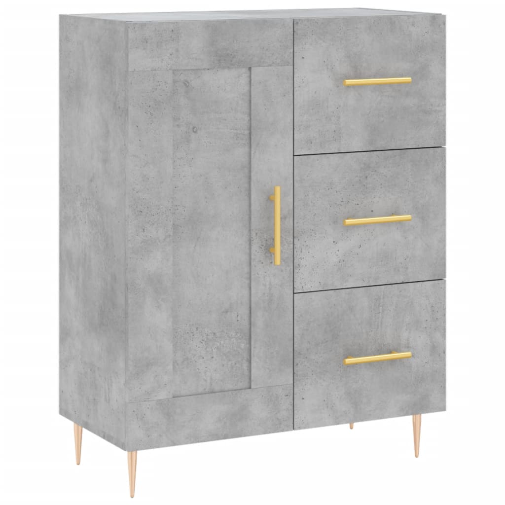 Credenza Grigio Cemento 69,5x34x180 cm in Legno Multistrato 3196007