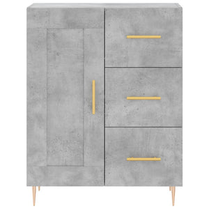 Credenza cassettiera mobile contenitore organizer cucina soggiorno salotto alto 695 x 34 x 180 cm legno ingegnerizzato grigio 02_0034550