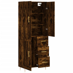 Credenza Rovere Fumo  69,5x34x180 cm in Legno Multistrato 3196008