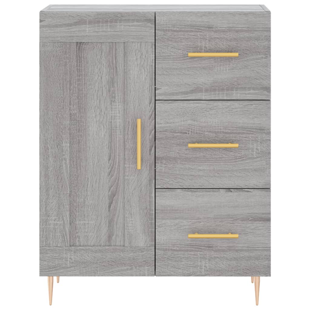Credenza Grigio Sonoma 69,5x34x180 cm in Legno Multistrato 3196009