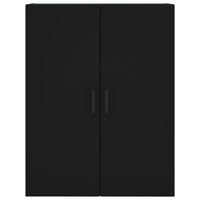 Credenza Nera 69,5x34x180 cm in Legno Multistrato 3196012