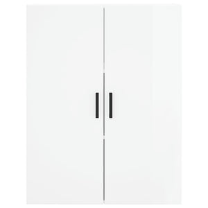 Credenza Bianco Lucido 69,5x34x180 cm in Legno Multistrato 3196013