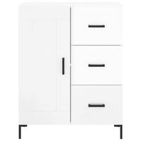 Credenza Bianco Lucido 69,5x34x180 cm in Legno Multistrato 3196013