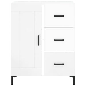Credenza Bianco Lucido 69,5x34x180 cm in Legno Multistrato 3196013