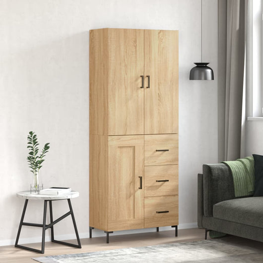 vidaXL Credenza Rovere Sonoma 69,5x34x180 cm in Legno Multistrato