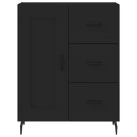 Credenza Nera 69,5x34x180 cm in Legno Multistrato 3196028