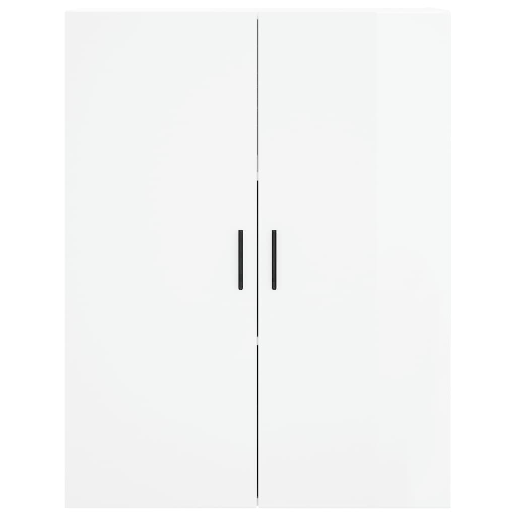 Credenza Bianco Lucido 69,5x34x180 cm in Legno Multistrato 3196029