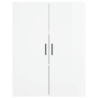 Credenza Bianco Lucido 69,5x34x180 cm in Legno Multistrato 3196029