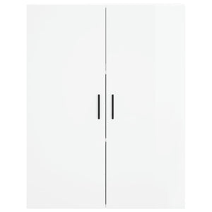 Credenza Bianco Lucido 69,5x34x180 cm in Legno Multistrato 3196029