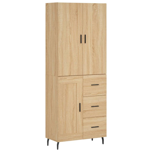 vidaXL Credenza Rovere Sonoma 69,5x34x180 cm in Legno Multistrato