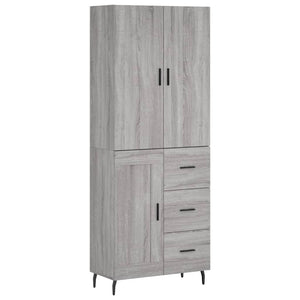 Credenza Grigio Sonoma 69,5x34x180 cm in Legno Multistrato 3196033