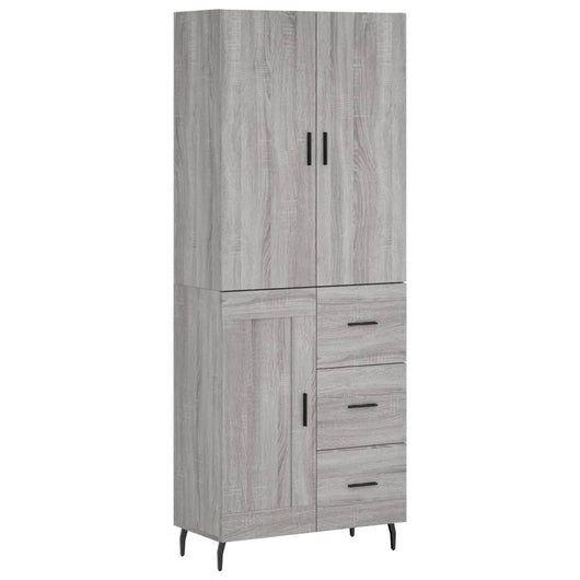 Credenza Grigio Sonoma 69,5x34x180 cm in Legno Multistrato 3196033
