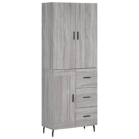 Credenza Grigio Sonoma 69,5x34x180 cm in Legno Multistratocod mxl 125796