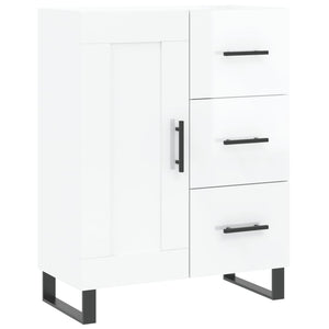 Credenza Bianco Lucido 69,5x34x180 cm in Legno Multistrato 3196037