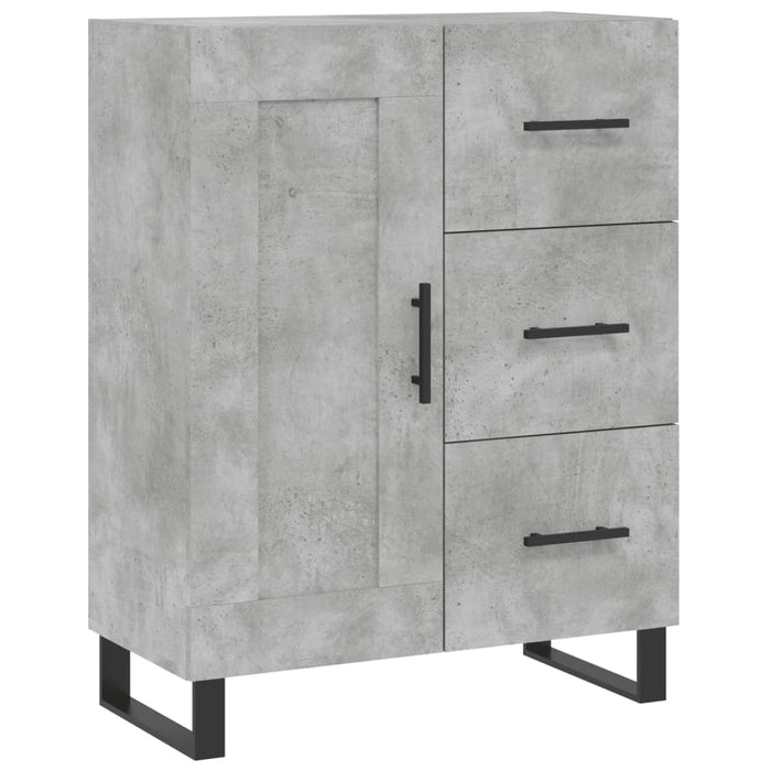 vidaXL Credenza Grigio Cemento 69,5x34x180 cm in Legno Multistrato