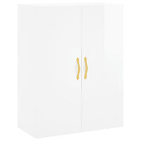 Credenza Bianco Lucido 69,5x34x180 cm in Legno Multistrato 3196053