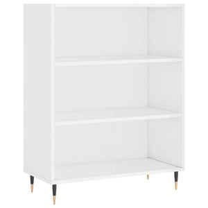 Credenza Bianco Lucido 69,5x34x180 cm in Legno Multistrato 3196053