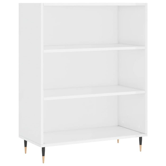 Credenza Bianco Lucido 69,5x34x180 cm in Legno Multistrato 3196053
