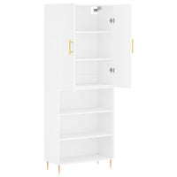 Credenza Bianca 69,5x34x180 cm in Legno Multistrato 3196059