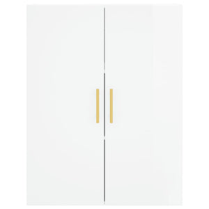 Credenza Bianco Lucido 69,5x34x180 cm in Legno Multistrato 3196061