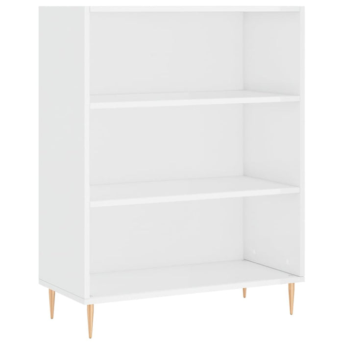 Credenza Bianco Lucido 69,5x34x180 cm in Legno Multistrato 3196061