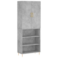 Credenza Grigio Cemento 69,5x34x180 cm in Legno Multistratocod mxl 77720