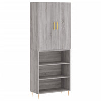 Credenza Grigio Sonoma 69,5x34x180 cm in Legno Multistrato 3196065