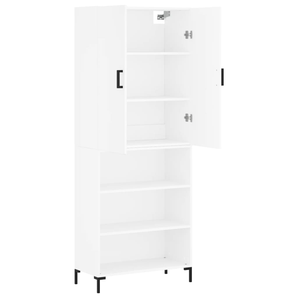 Credenza Bianca 69,5x34x180 cm in Legno Multistrato 3196067