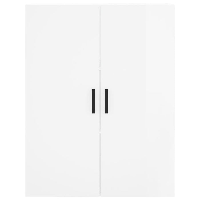 Credenza Bianco Lucido 69,5x34x180 cm in Legno Multistrato 3196069