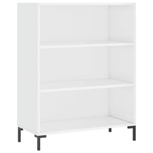 Credenza Bianco Lucido 69,5x34x180 cm in Legno Multistrato 3196069