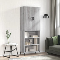 Credenza Grigio Sonoma 69,5x34x180 cm in Legno Multistratocod mxl 125686