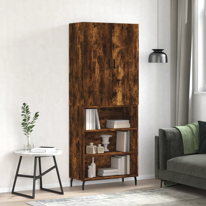 Credenza Rovere Fumo  69,5x34x180 cm in Legno Multistratocod mxl 101627