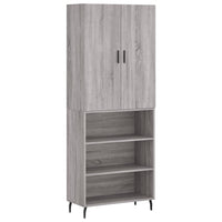 Credenza Grigio Sonoma 69,5x34x180 cm in Legno Multistratocod mxl 77888