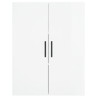 Credenza Bianco Lucido 69,5x34x180 cm in Legno Multistrato 3196093