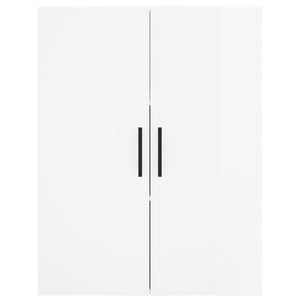 Credenza Bianco Lucido 69,5x34x180 cm in Legno Multistrato 3196093