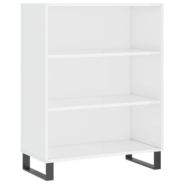 Credenza Bianco Lucido 69,5x34x180 cm in Legno Multistrato 3196093