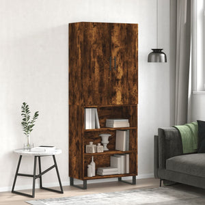 Credenza Rovere Fumo  69,5x34x180 cm in Legno Multistrato 3196096