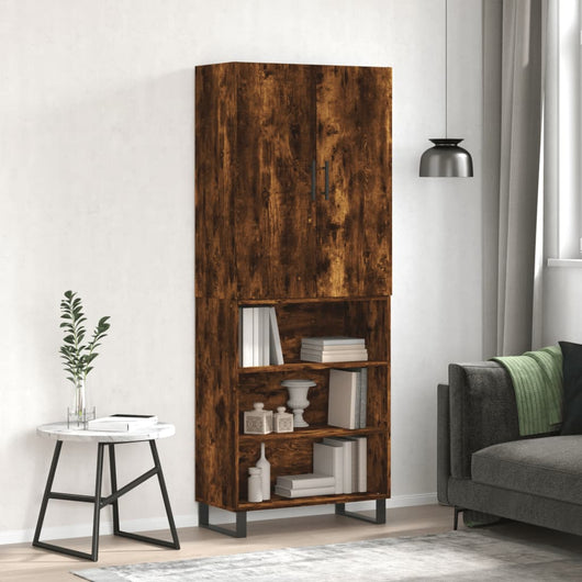 Credenza Rovere Fumo  69,5x34x180 cm in Legno Multistrato 3196096