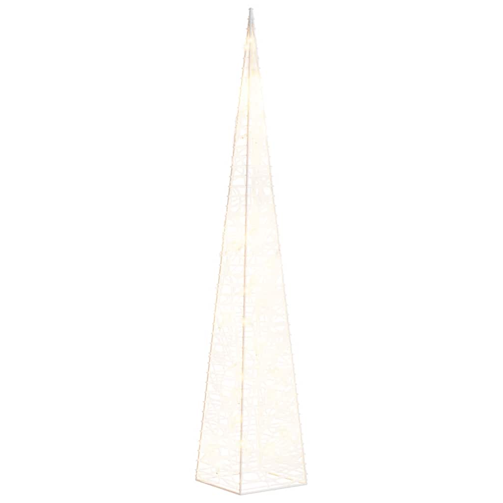 Cono di Luce di Natale 30 LED Bianco Caldo 60 cm in Acrilicocod mxl 102747