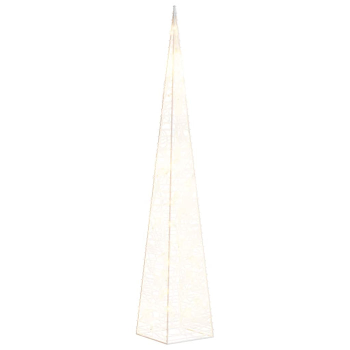 Cono di Luce di Natale 30 LED Bianco Caldo 60 cm in Acrilicocod mxl 102747
