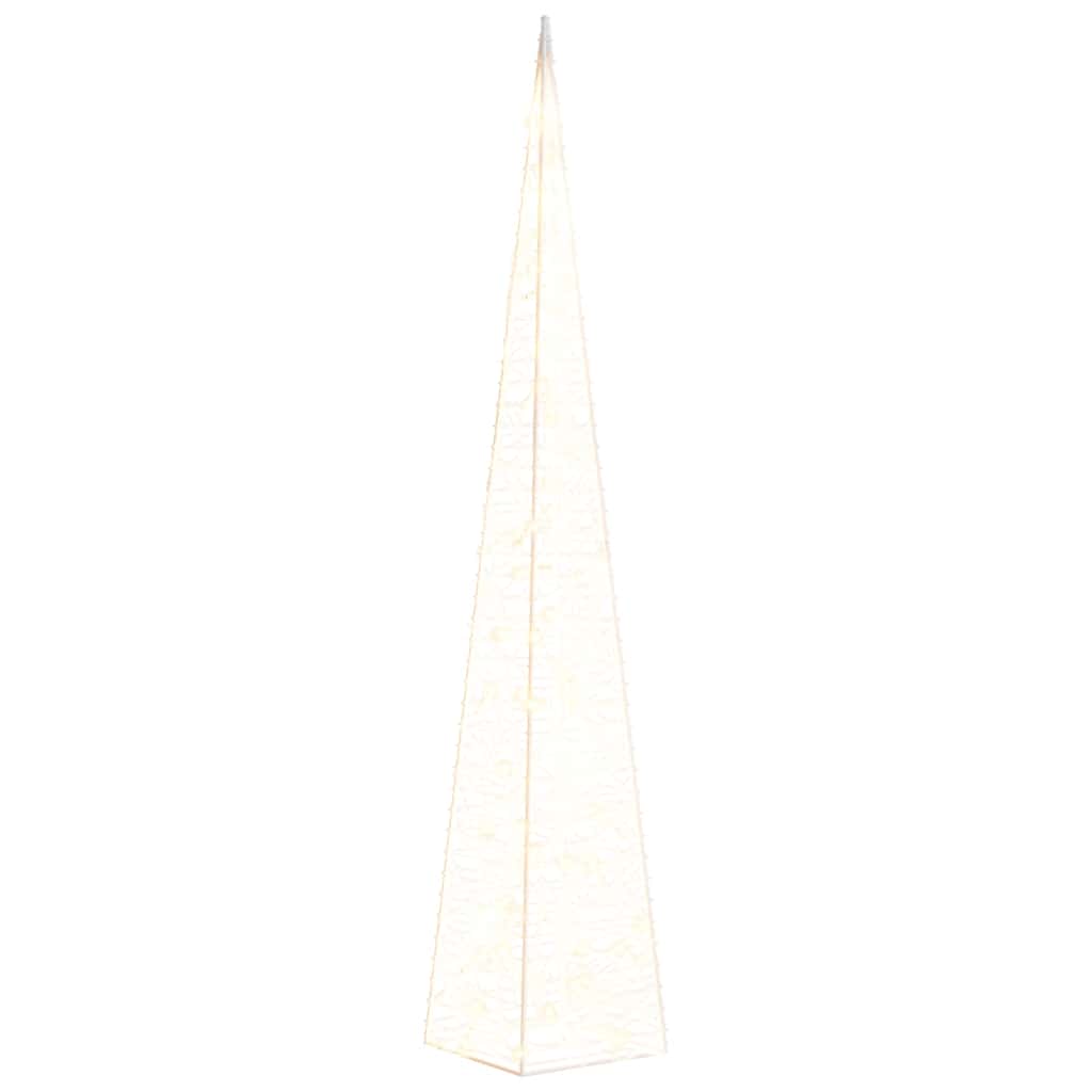 Cono di Luce di Natale 60 LED Bianco Caldo 120 cm in Acrilicocod mxl 78798