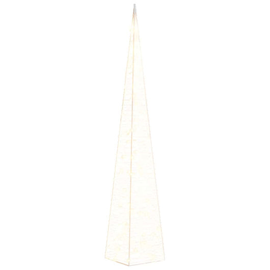 Cono di Luce di Natale 60 LED Bianco Caldo 120 cm in Acrilicocod mxl 78798