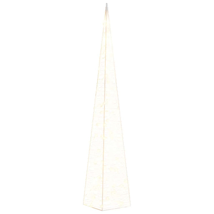 Cono di Luce di Natale 60 LED Bianco Caldo 120 cm in Acrilicocod mxl 78798