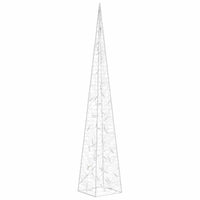 Cono di Luce di Natale 60 LED Bianco Caldo 120 cm in Acrilico 356283
